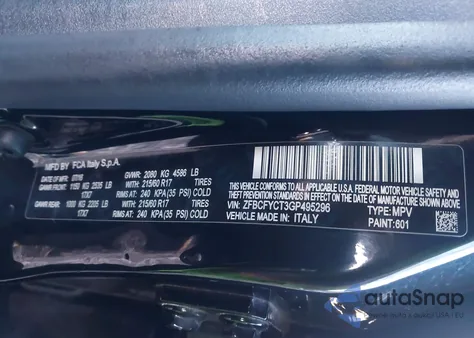 2016 Fiat 500X Trekking from USA, damaged, VIN ZFBCFYCT3GP495296